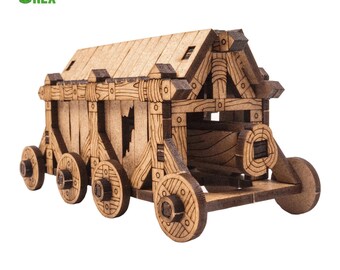 Battering Ram Terrain for DnD and Pathfinder, 28mm Siege Terrain for Dungeons & Dragons, Fantasy Scatter Terrain, Dungeon Master Gift