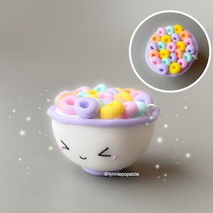 Cereal Bowl Charm, Cute Gifts, Kawaii Charms, Polymer Clay Charms ...
