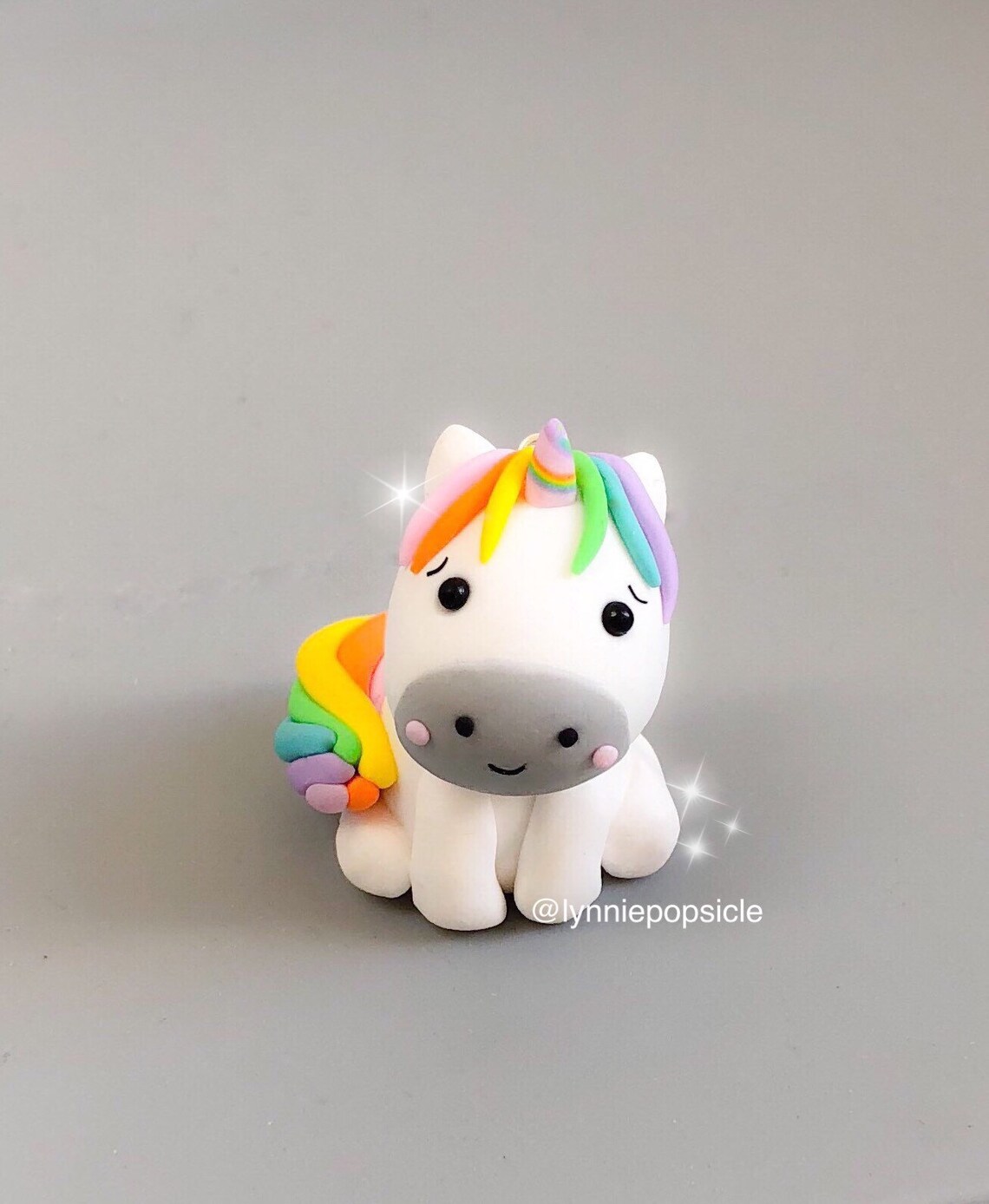 Kawaii Unicorn Charm Polymer Clay Charms Unicorn Keychain Etsy