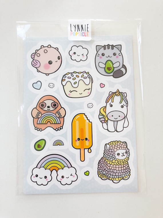 Kawaii Stickers, A6 Vinyl Sticker Sheets, Cute Stickers, Planner Stickers,  Planner Charms, Kawaii Charms, Polymer Clay Charms -  Finland