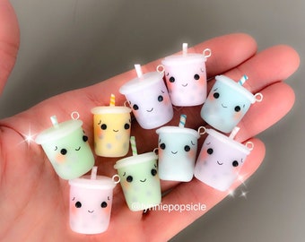 MyMelody Keroppi Pompompurin Donutella Kawaii Bubble Tea Polymer Clay Charms; HelloKitty Cinamoroll MyMelody Keroppi Pompompurin Donutella Kawaii Bubble Tea Polymer Clay Charms; HelloKitty Cinamoroll
