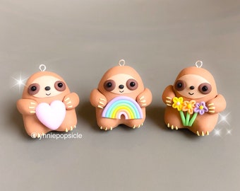 Cute Sloth Charm Kawaii Sloth Polymer Clay Charms Sloth - Etsy Cute Sloth Charm Kawaii Sloth Polymer Clay Charms Sloth - Etsy