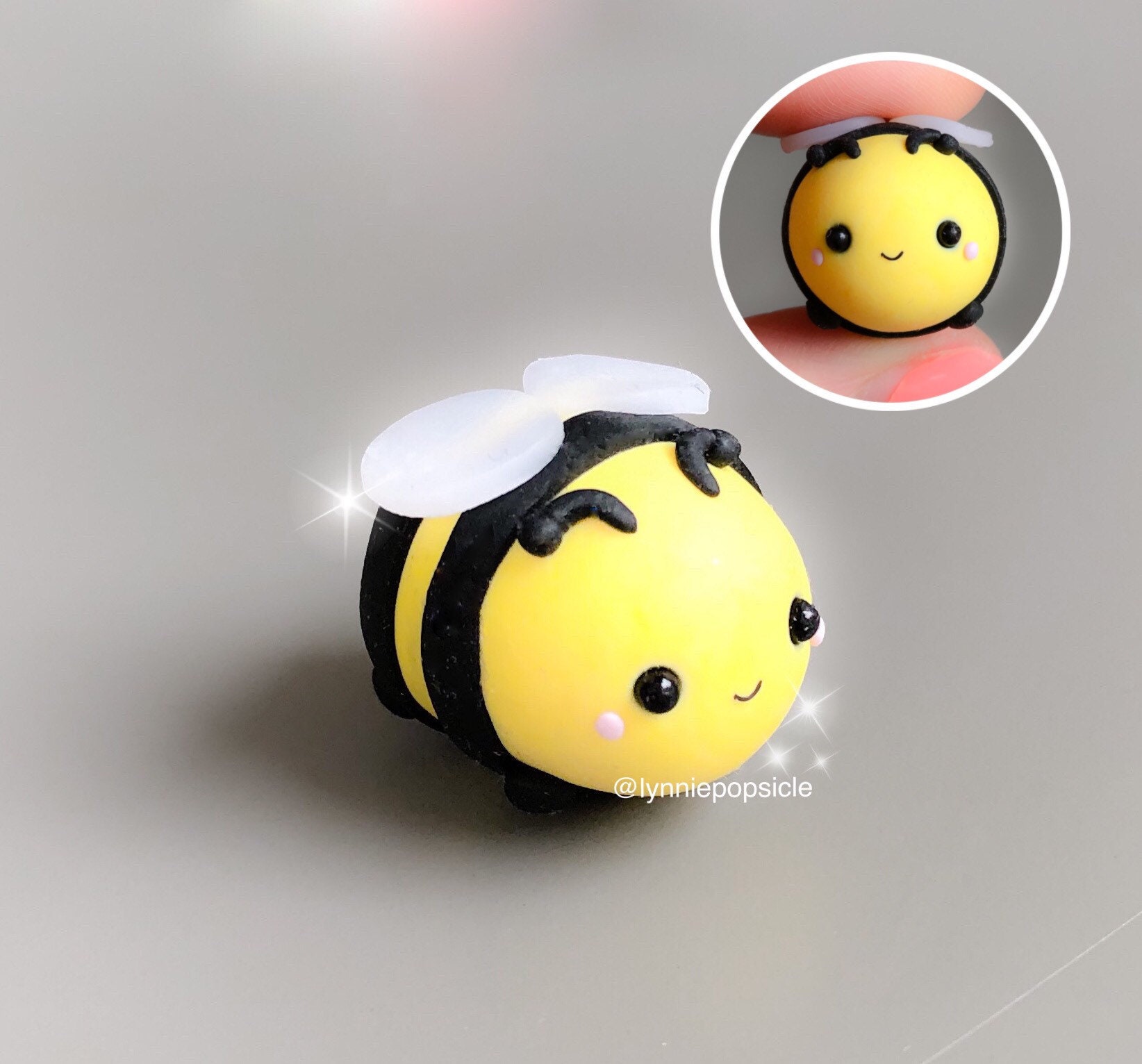 Bee Charm, Polymer Clay Charms, Bee Keychain, Bee Keyring Bee Charm, Polymer Clay Charms, Bee Keychain, Bee Keyring