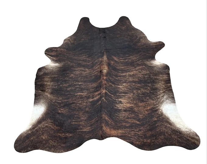 Brazilian Brindle Cowhide Rug 6'9"x6'7"