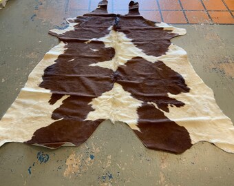 Natural Argentine Cowhide Rug Size 69inx 75in by Cowhide Texas Store Inc. -Actual Rug you will be Receiving