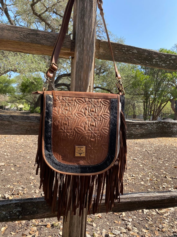 RAWHYD Crossbody Tooled Leather Purse, Western Handbag with Adjustable  Strap, Sunflower Purse for Women - Walmart.com