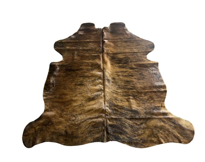100% Genuine Cowhide Brindle Rug, Western Style