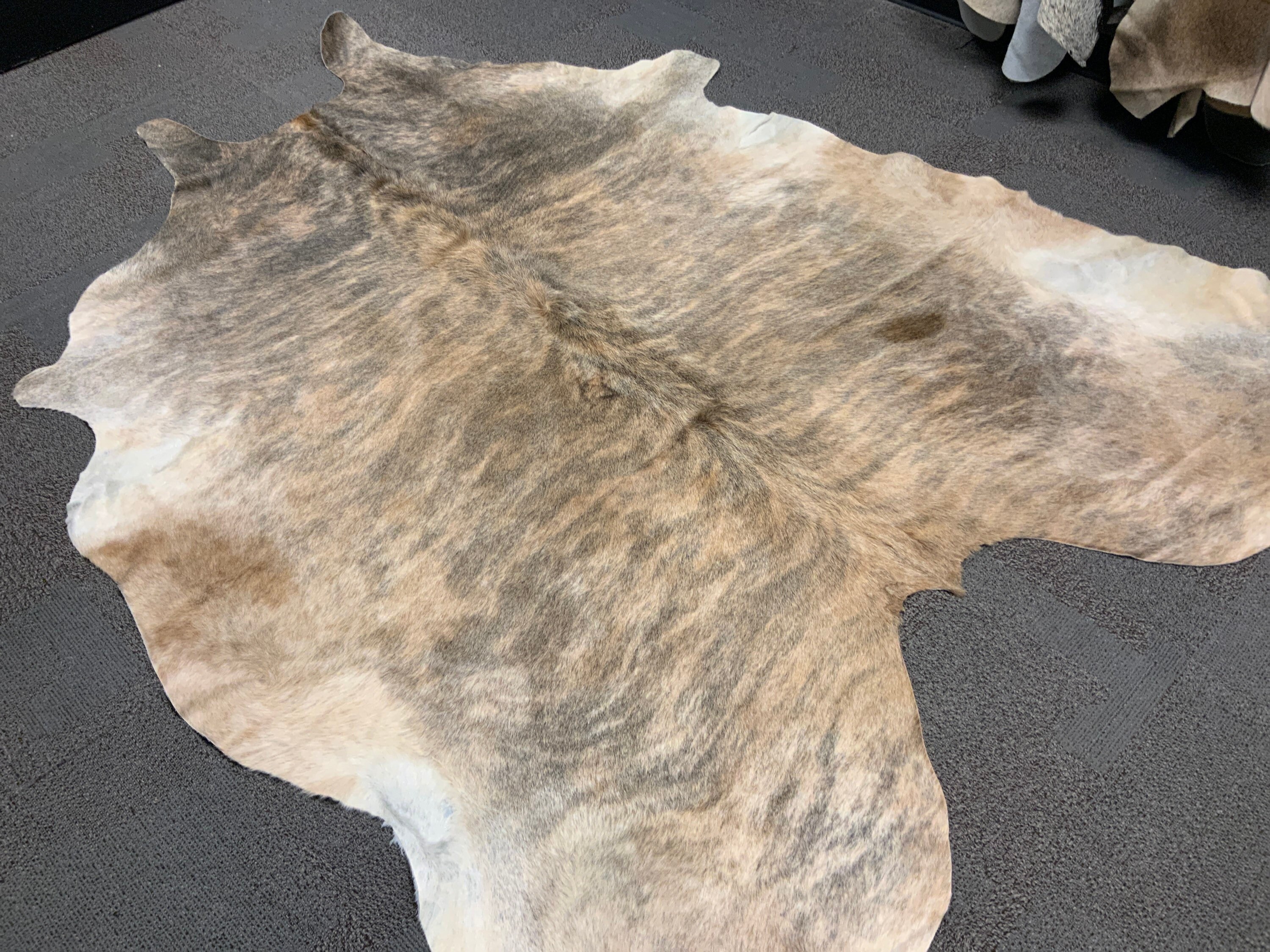 Argentina Cowhide Rug Size 7’10 x 7’5” Large by Cowhide Texas Store Inc. Actual Rug you will be