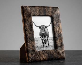NEW!!! 4x5 Genuine Brindle Cowhide Frame