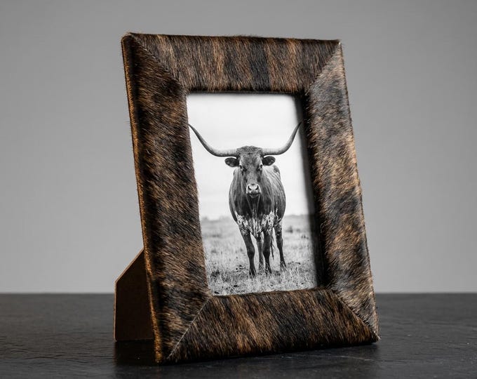 NEW!!! 4x5 Genuine Brindle Cowhide Frame
