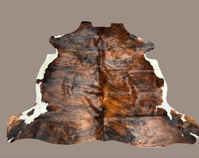 100% Genuine Cowhide Tri-color Rug