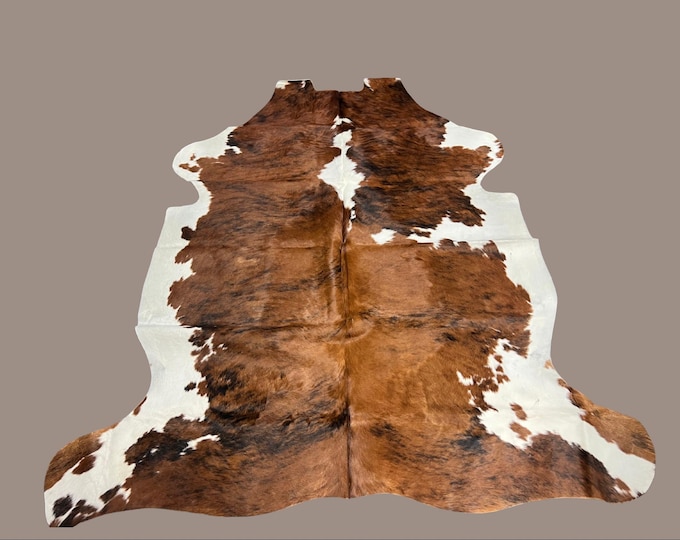 100% Genuine Cowhide Tri-Color Rug