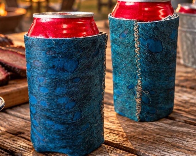 Cowhide Dyed Sewn Koozies