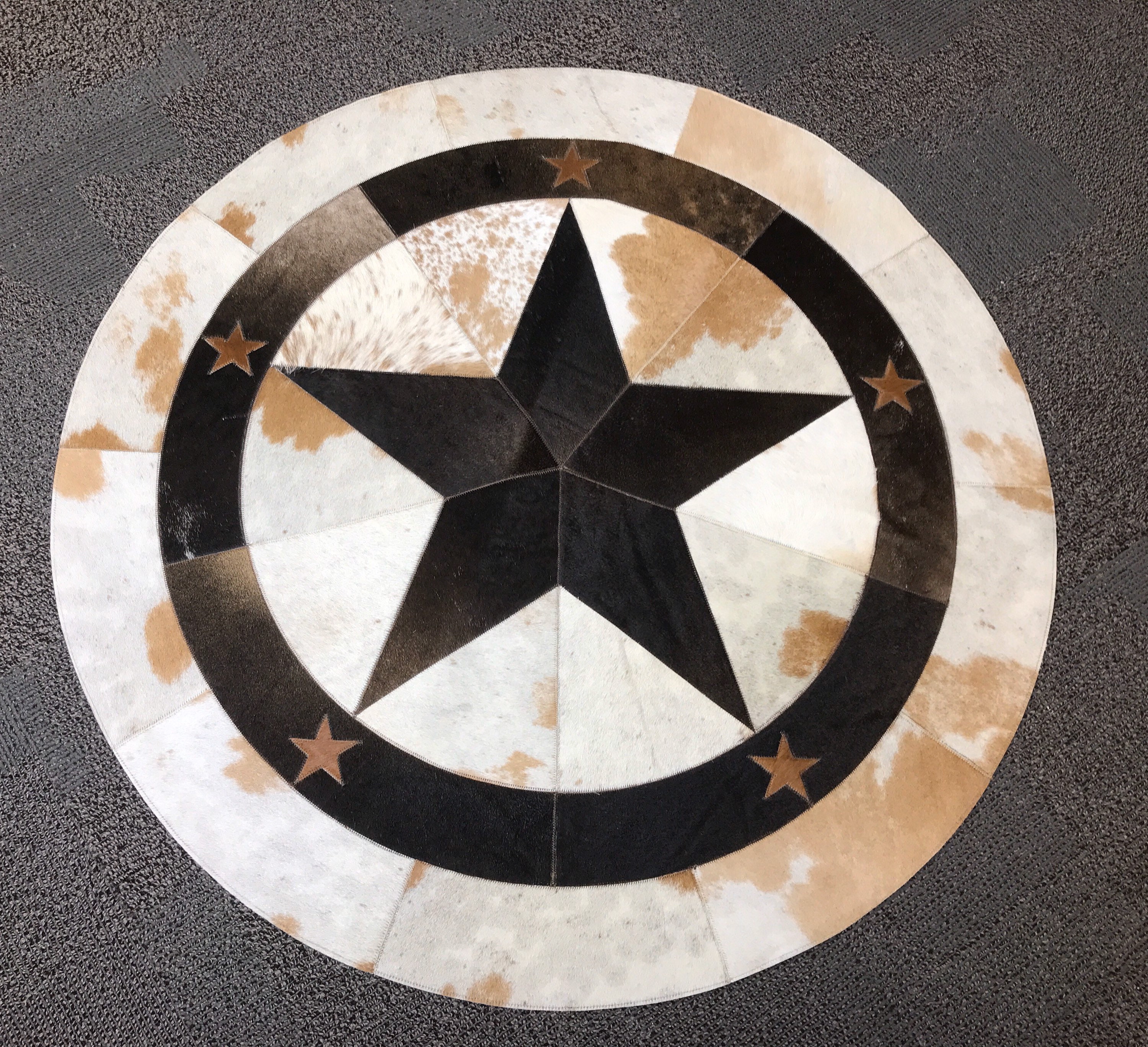 40 Inch Round Brazilian Star Rug * Actual Rug you will be Receiving