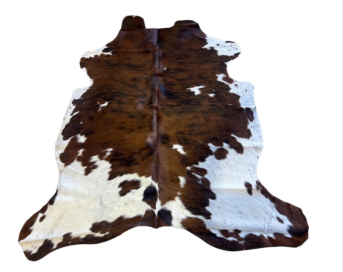 100% Genuine Cowhide Tri-Color Rug