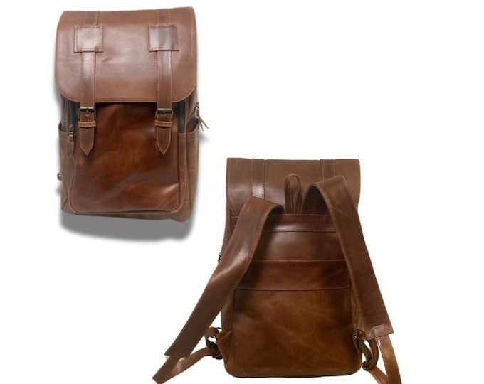 Genuine Leather Travel & Business Backpack