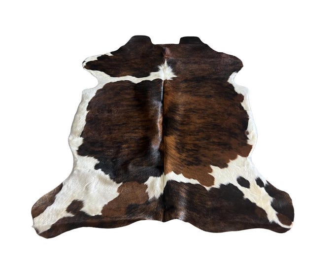 100% Genuine Cowhide Tri-Color Rug