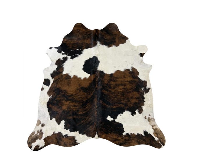 100% Genuine Cowhide Brindle Rug, Western Style