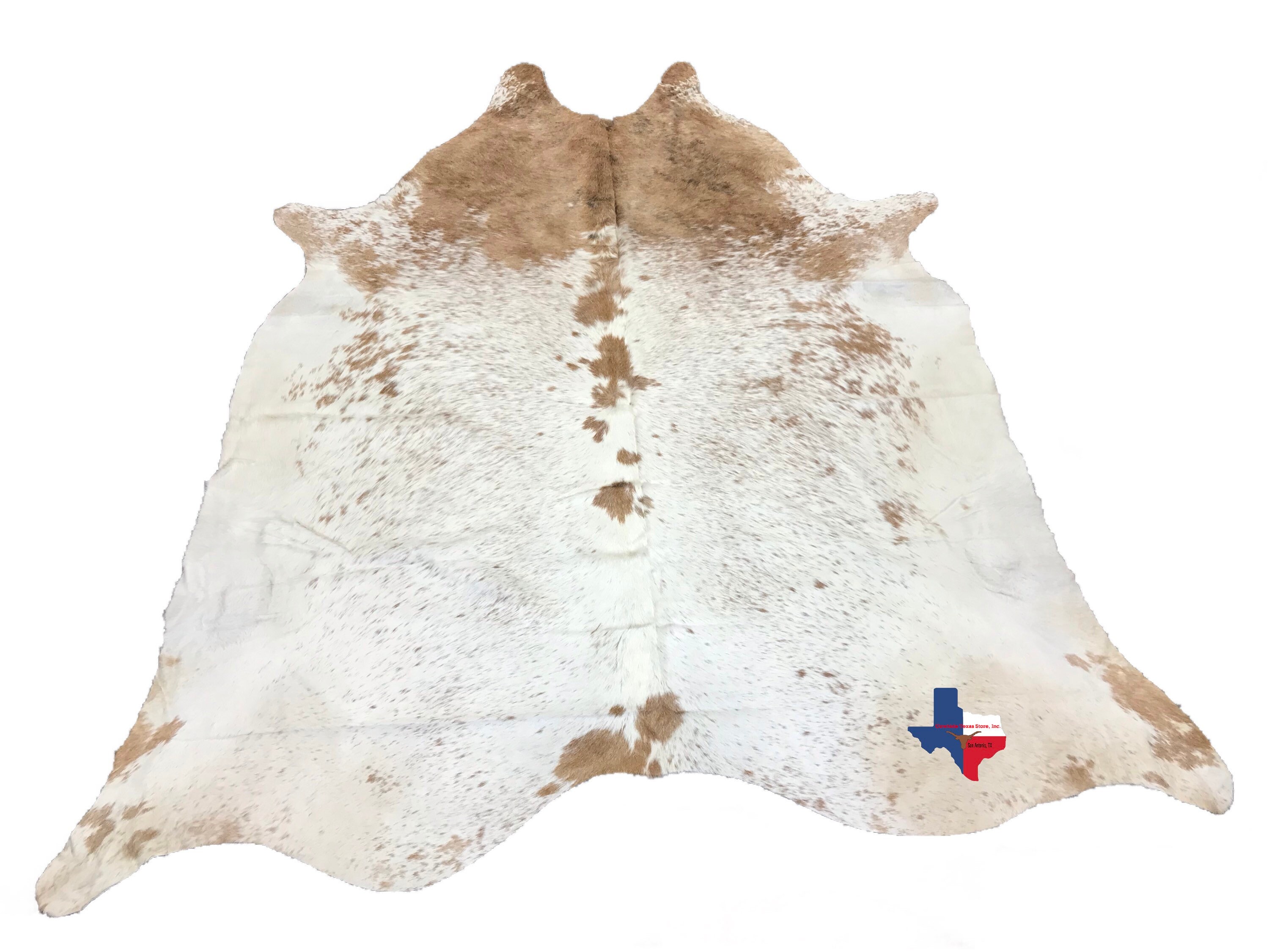 Longhorn Red and White Speckled Brazilian Jumbo Cowhide Rug 8’ x 7.5