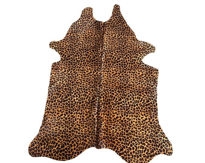 Brazilian Leopard Print Cowhide Rug