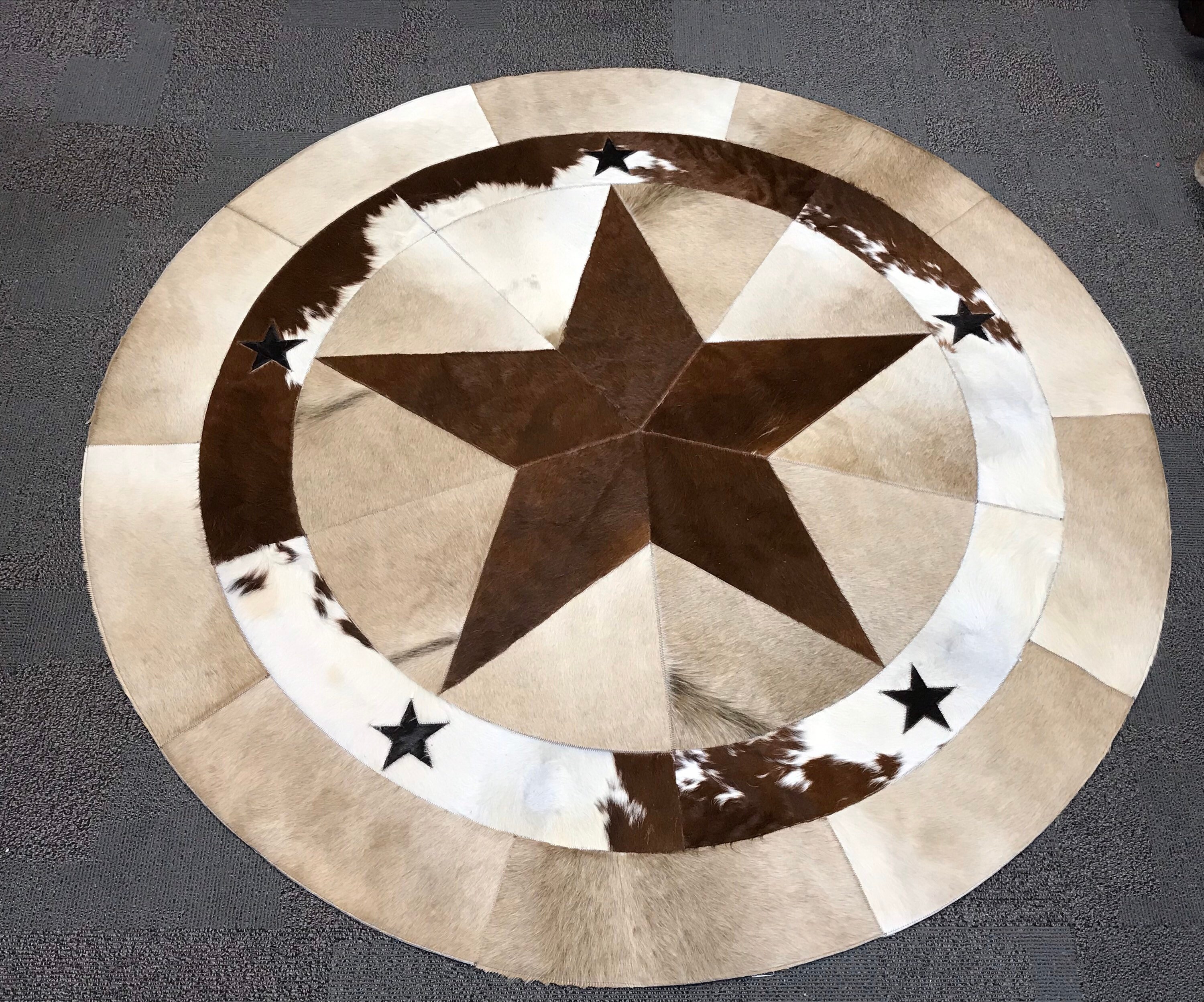 72 inch Round Brazilian Star Rug * On of a Kind FREE SHIPPING