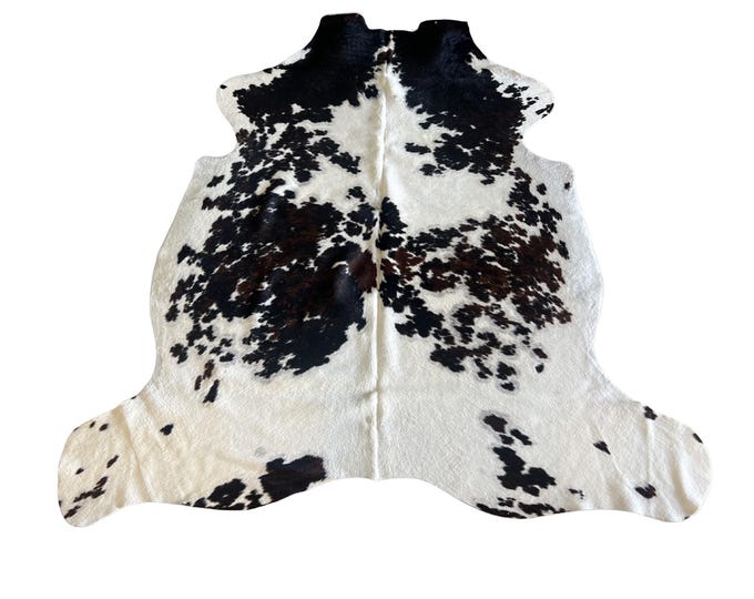 100% Genuine Cowhide Tri-Color Rug