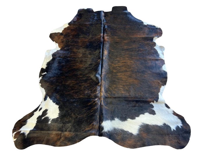 100% Genuine Cowhide Brindle Rug, Western Style