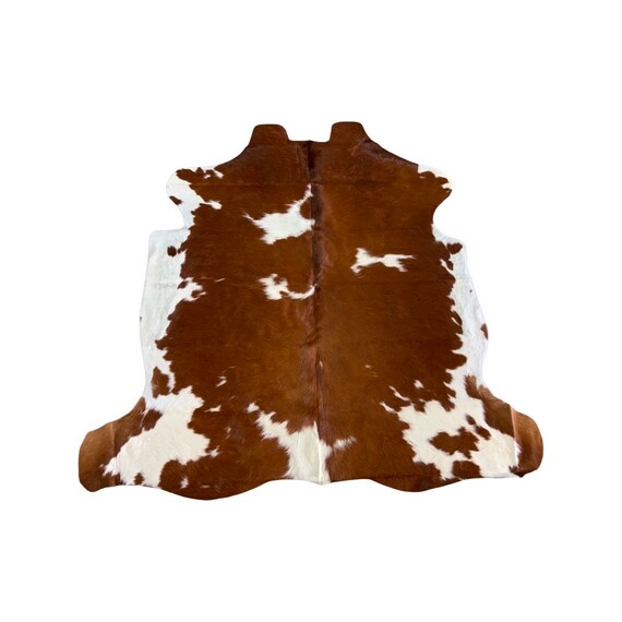 Natural Tri-Color Cowhide Rug Size 6FT X 6FT MEDIUM Size by Cowhide Texas Store Inc. -Actual Rug you will Receiving