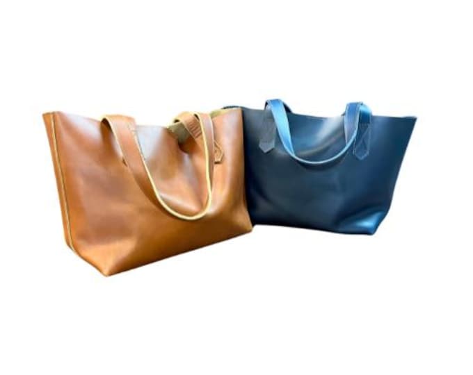 Leather Tote w/Small Wallet, Everyday use tote bag, Work and Student Bag, Shoulder Bag