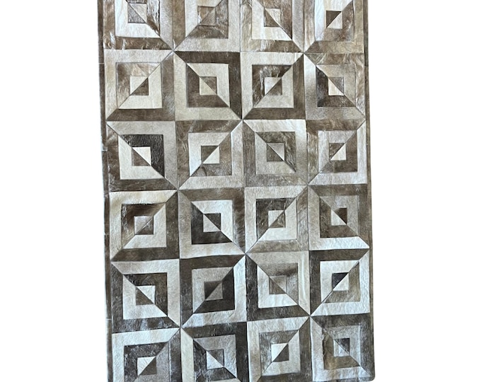 Brazilian Designer Cowhide Area Rug -ARIA (4ft x 6ft)