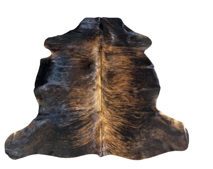 100% Genuine Cowhide Brindle Rug, Western Style