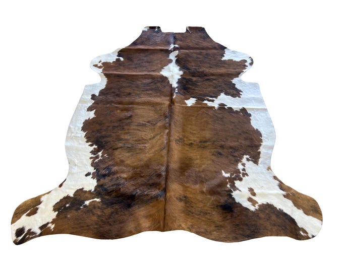 100% Genuine Cowhide Brindle Rug, Western Style