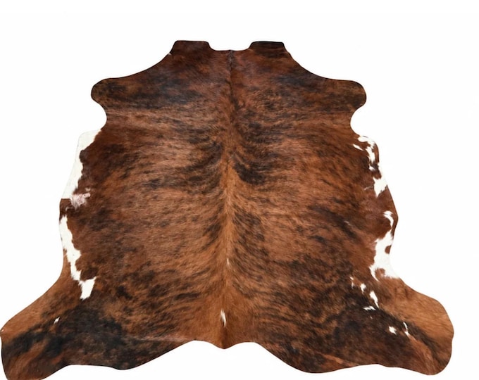 100% Genuine Cowhide Brindle Rug, Western Style
