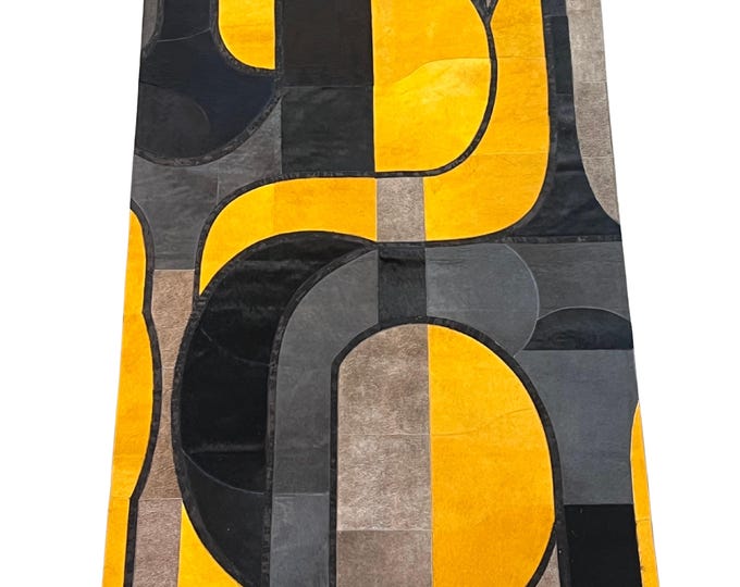 Brazilian Designer Cowhide Area Rug - KROMA (4ft x 6ft)