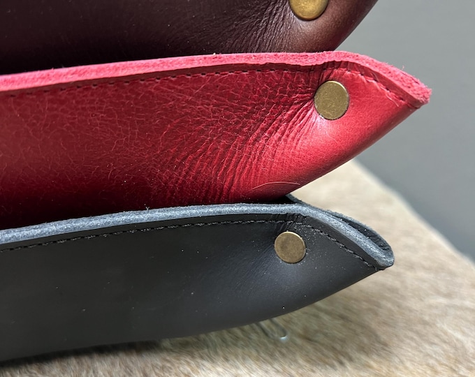 Leather Catchall Tray, Desk Organizer, Valet Tray