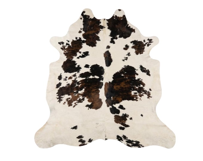 100% Genuine Cowhide Tri-Color Rug