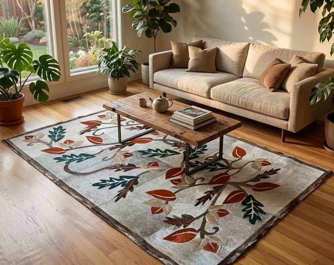Brazilian Designer Cowhide Area Rug - Penelope (4ft x 6ft)