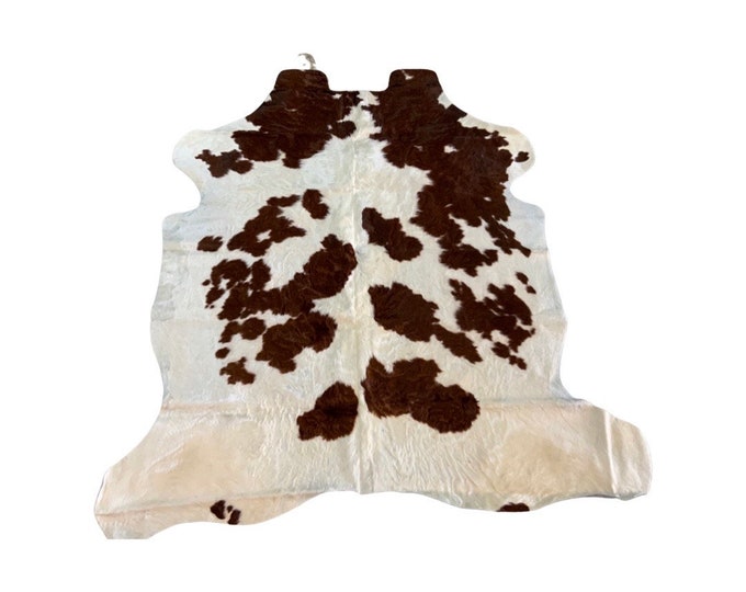 Natural Tri-Color Cowhide Rug Size 6FT X 6FT MEDIUM Size by Cowhide Texas Store Inc. -Actual Rug you will Receiving