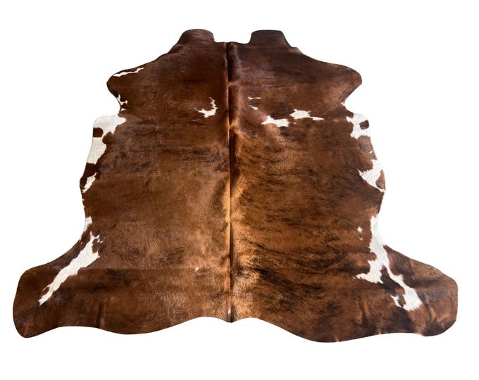100% Genuine Cowhide Brindle Rug, Western Style