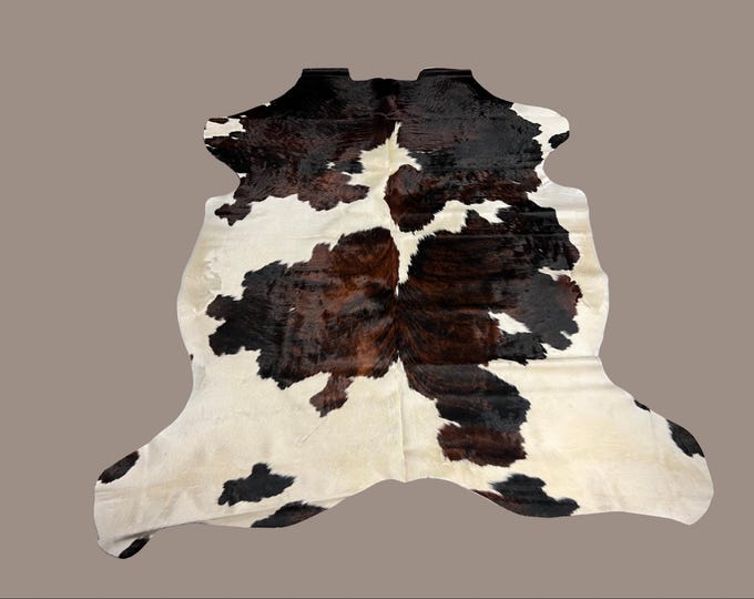 100% Genuine Cowhide Rug Leather Tri Color