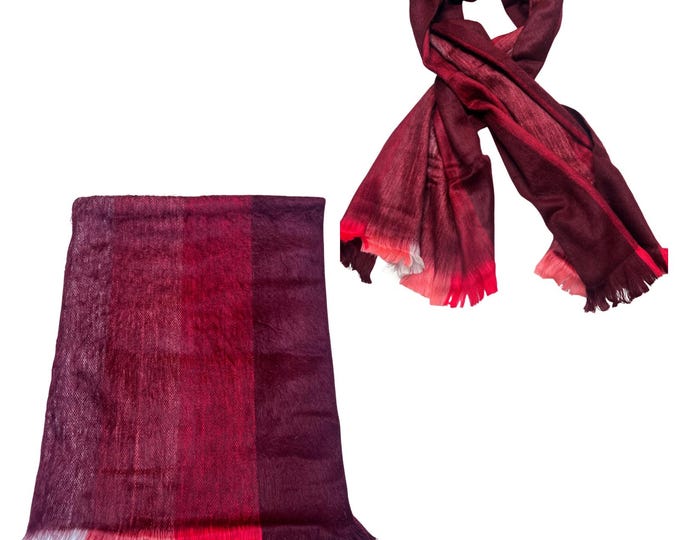 Handwoven 100% Alpaca Wool Wrap | Soft Winter Shawl Made in Ecuador | Gift for Her & Him