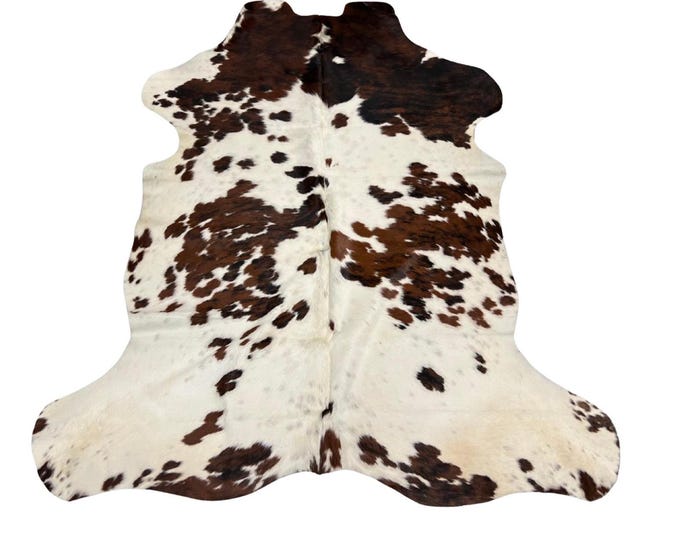 100% Genuine Cowhide Tri-Color Rug