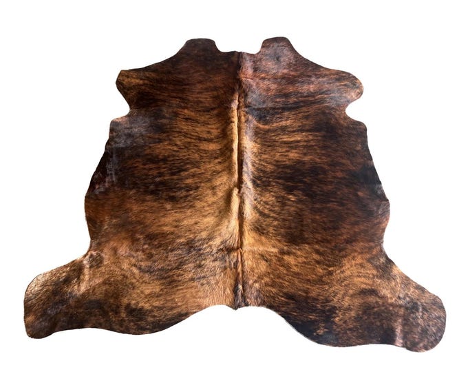 100% Genuine Cowhide Brindle Rug, Western Style
