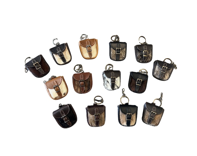 Cowhide Keychain Case