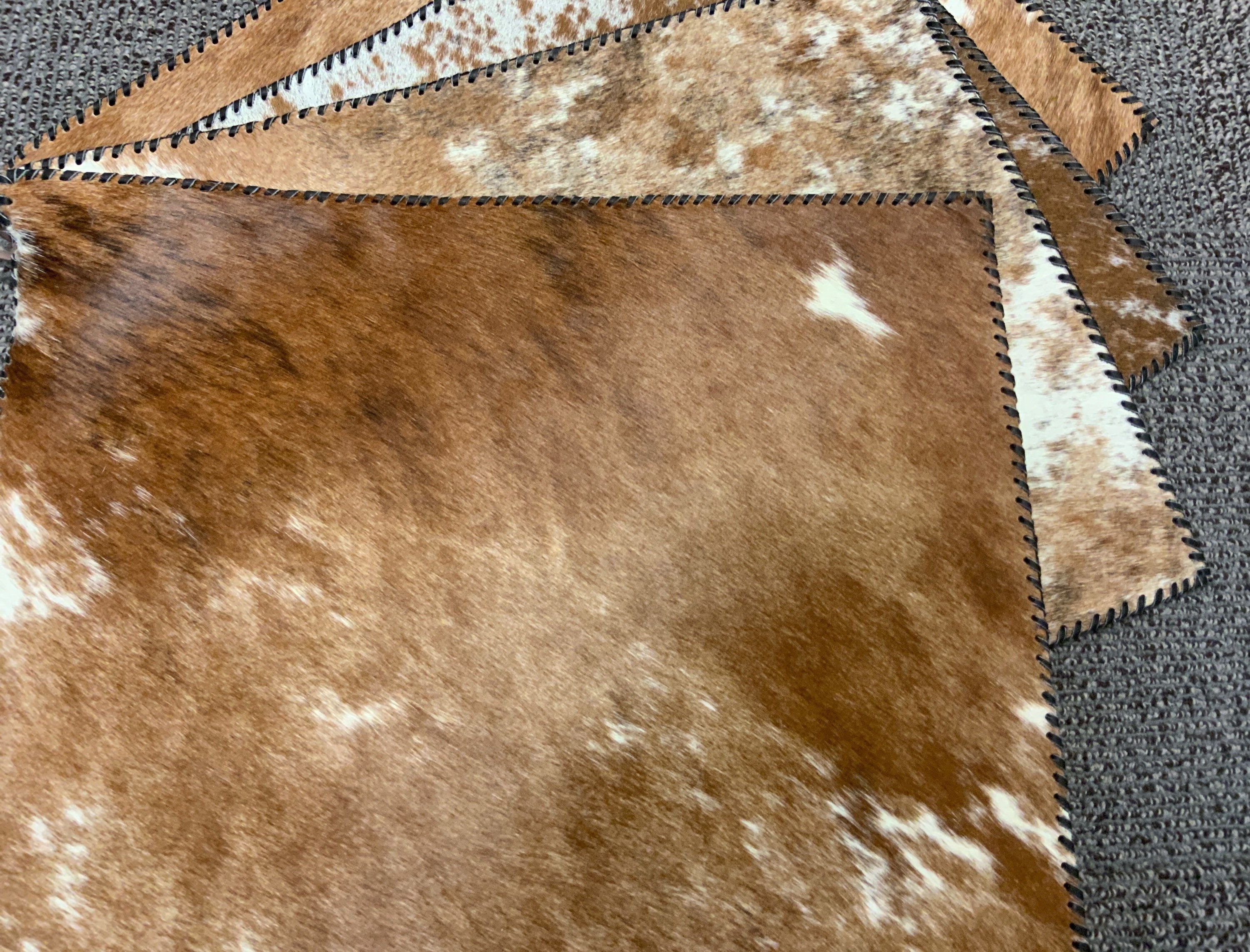 Cowhide Placemat Plain Rectangular Sets FREE SHIPPING