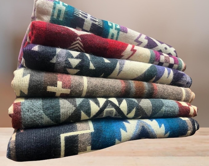Ecuador Alpaca Blanket – Reversible Tribal Throw, Soft Boho Couch or Bed Blanket, Southwestern Geometric Design, Handmade Gift