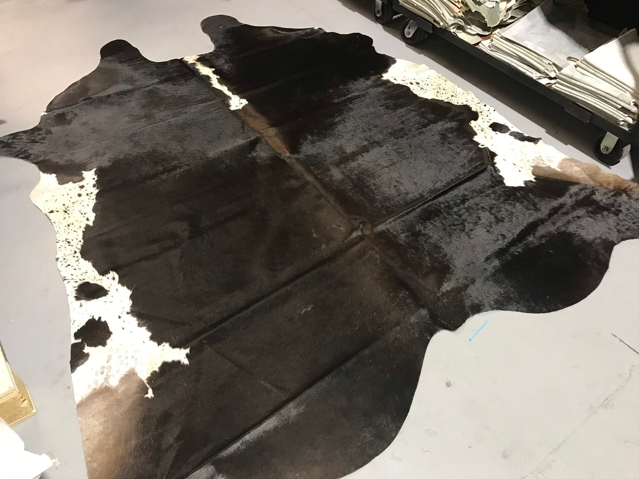 Argentina Cowhide Rug Size 6 ft x 7ft by Cowhide Texas Store Inc. Actual Rug you will be