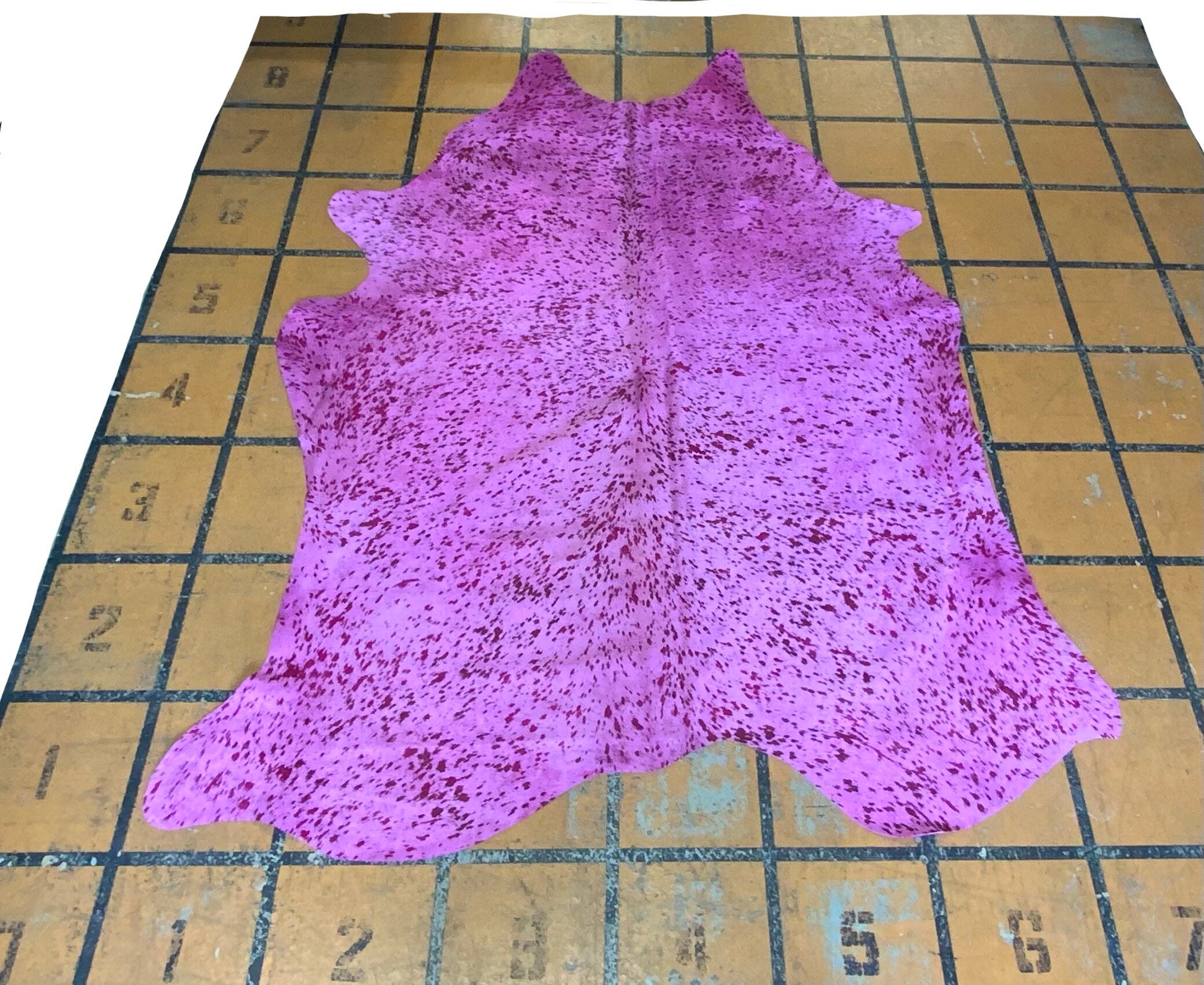 Acidwash Pink Cowhide Rug Large Size 7ft x 7ft Brazilian Etsy