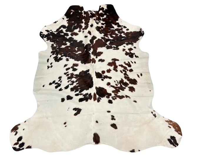 100% Genuine Cowhide Tri-Color Rug