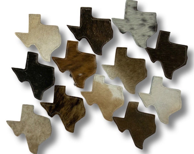 DOUBLE Sided TEXAS Cowhide Coaster Assorted Mix Colors Drink Coasters Genuine Cowhide Coasters Individually Sold